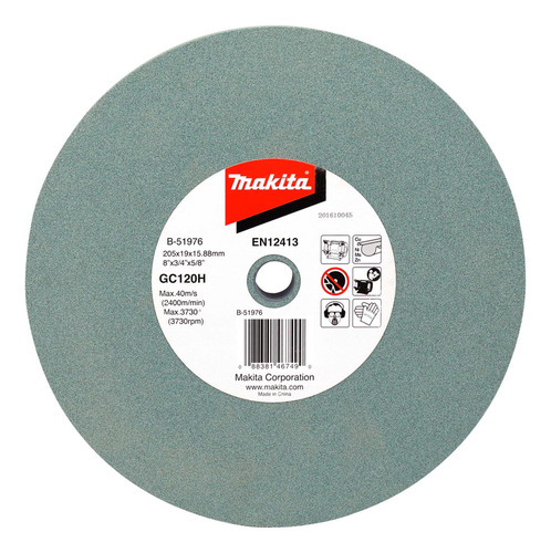 Piedra Esmeril De Banco 8''x3/4''x5/8'' Gc120h - Makita