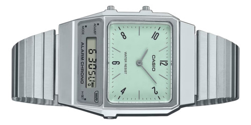Casio Reloj Hombre Aq-800e-3avt Slim, Doble Reloj, Alarma,cr
