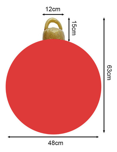 Bola Inflable De Decoración Navideña Al Aire Libre De 2 Piez