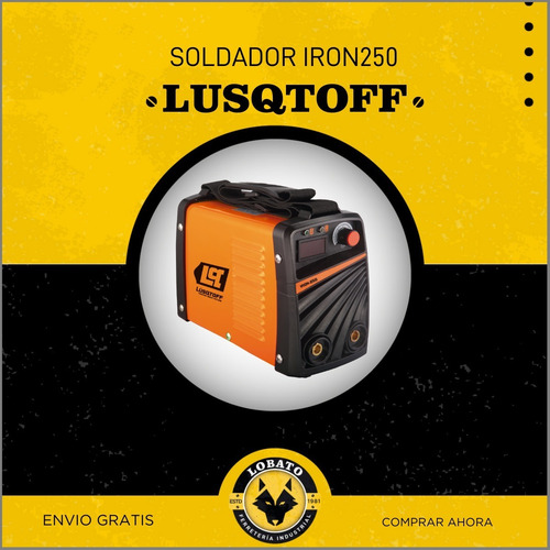 Soldadora Inverter Lüsqtoff Iron-250 220v + 2 Escuadras