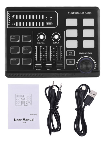 Consola De Sonido Gaming Mixer 48v Phantom Power Interface R