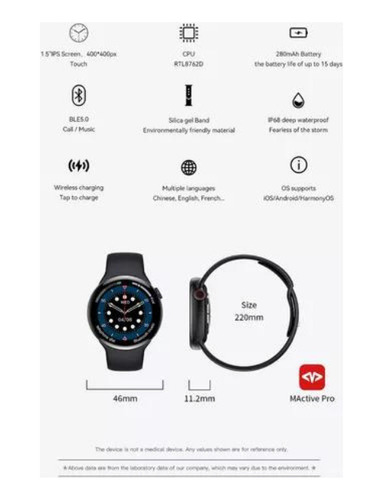 Imagem 3 de 6 de Smartwatch Watch 8 Pro Redondo Series 8 Relógio