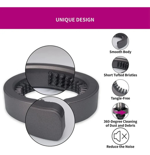 (2 Piezas) Cepillo De Limpieza Para Dyson Airwrap Negro