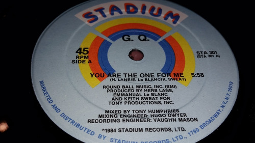 Gq You Are The One For Me Vinilo Maxi Usa Clasico 1984