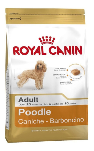 Alimento Royal Canin Breed Health Nutrition Caniche para perro adulto sabor mix en bolsa de 1.5kg