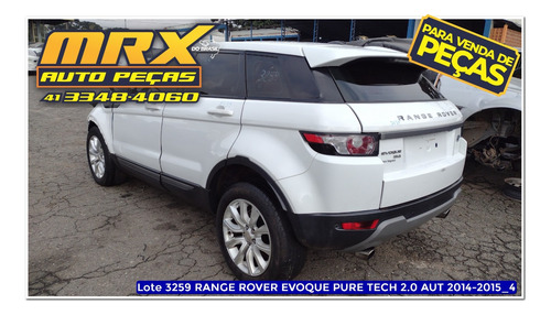 Sucata Range Rover Evoque Pure Tech 2.0 Aut 2015 Pecas