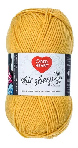 Estambre Lana Merino Liso Suave Chic Sheep Red Heart Coats Color Mimosal  05324