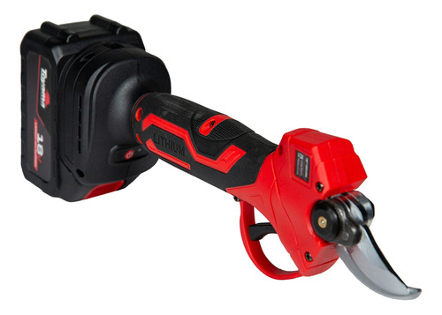 Tesoura De Poda 25mm De Corte Brushless Com Maleta Toyama Cor Vermelho Com Preto