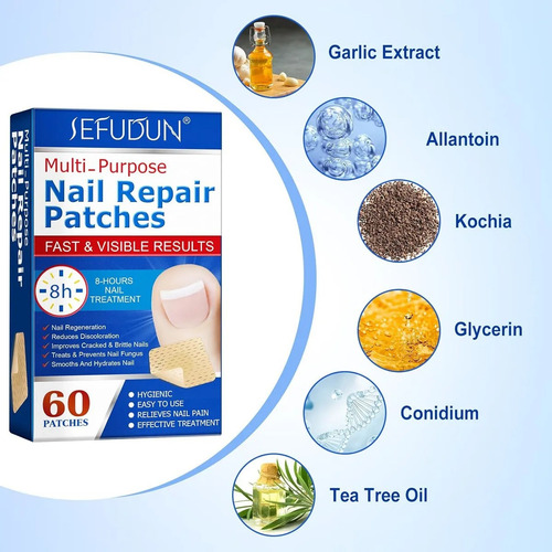 1 Box* 60 Parches Reparadores De Hongos En Las Uñas