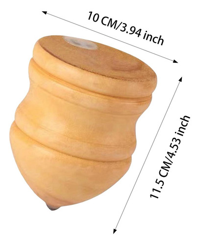 Trompos De Madera Clásicos 8 Pulgadas Con Varilla De 50 Cm