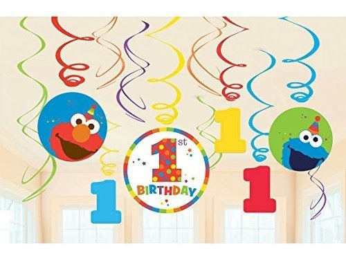 Sesame Street 1st Birthday   Turns One. Decoraciones Col