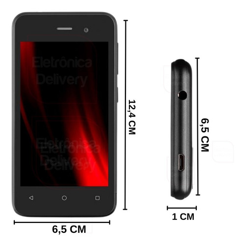Imagem 4 de 6 de Smartphone Celular 32gb Multilaser E Lite 2 Preto - P9146