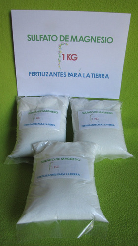 Sulfato De Magnesio, 3 Kg, Fertilizante Para La Tierra