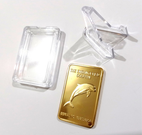 Moneda Colección Souvenir Delfín Australia Chapada En Oro