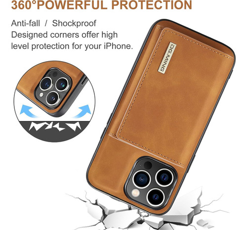 A Funda Tipo Cartera Con Atracción Magnética For iPhone
