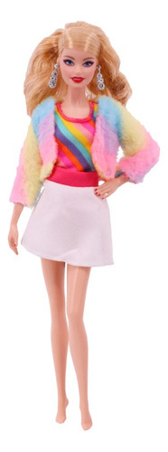 Vestido Con Chaqueta De Piel Para Muñeca Barbie