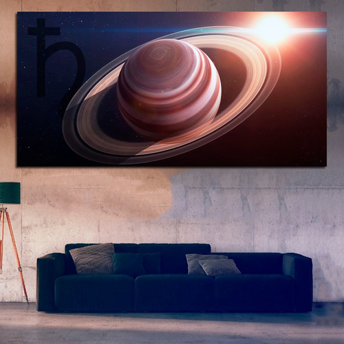 Cuadro Mural Espacio Saturno Universo (120x60 Cm)