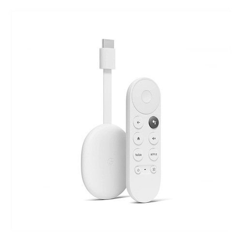 Imagen 1 de 6 de Chromecast HD Con Google Tv Control Remoto 8 Gb Blanco