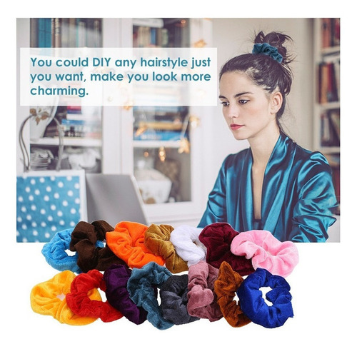 20 Piezas Veludo Cabelo Scrunchies Bandas De Cabelo Elástico 20 Piezas Veludo Cabelo Scrunchies Bandas De Cabelo Elástico