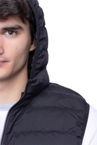 Campera Chaleco Hombre Inflado Ultra Liviano Capucha Abrigo