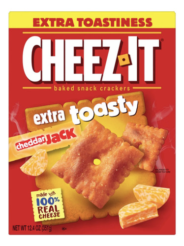 Cheez-it Crackers Extra Toasty Cheddar Jack 12.4 Oz