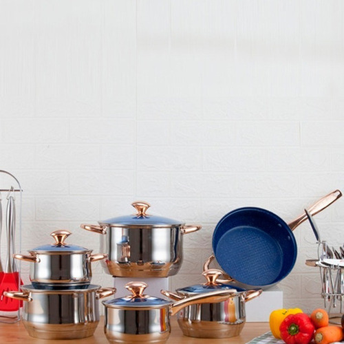 Batería Anabella Royal Haus De Cocina Acero Inoxidable 12 Pz