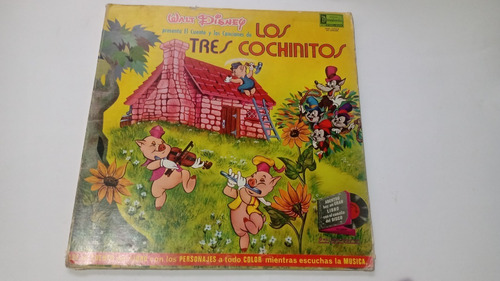 Lp Los Tres Cochinitos El Cuento Y Las Canciones Walt Disney