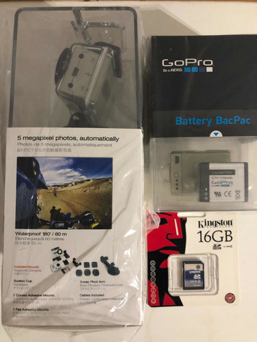 Imagen 8 de 9 de Cámara Go Pro Héro Battery Bac Pac Memoria 16gb