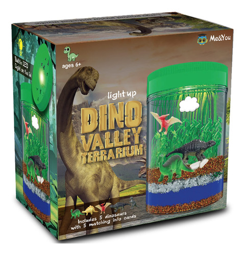 Kit De Terrario De Dinosaurio Iluminado Para Nios, Regalos D