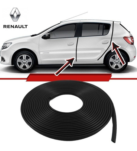 Borracha Protetora De Borda Renault Novo Sandero P/ 4 Portas