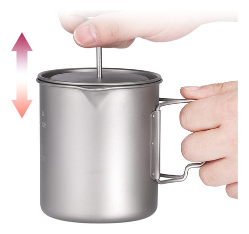 Taza De Café De Titanio Con Olla, Olla Para Cocinar Café Fra
