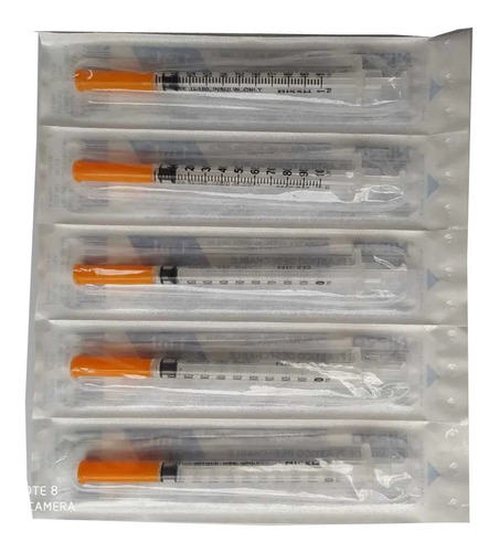 Jeringa Insulina Nipro 1ml Tapa Naranja 30gx Caja X 100 Unds