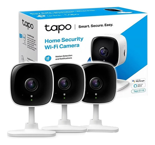 Tapo C110 Camara De Seguridad Wi-fi Audio Uhd X3 Unidades