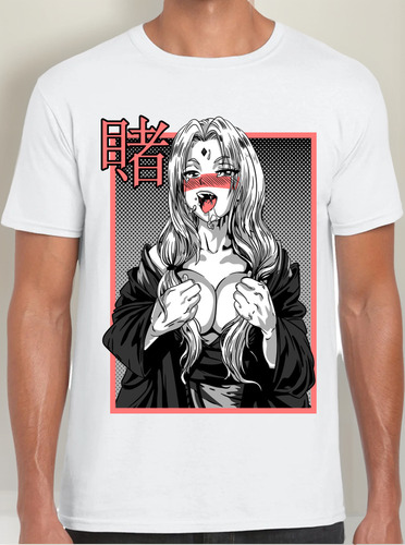 Playera Naruto Senju Tsunade Ecchi Hentai Gray #0002386