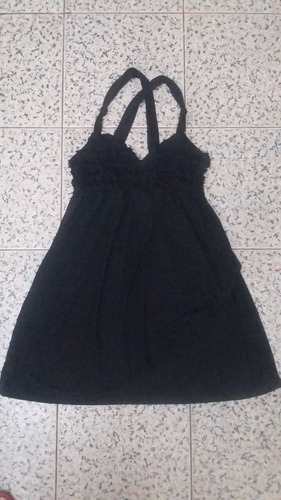 Vestido Negro Marca 47 Street Algodon Elastizado 