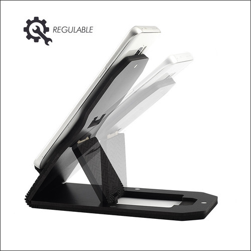 Kit Soporte Notebook + Celular Regulable Portátil Madera