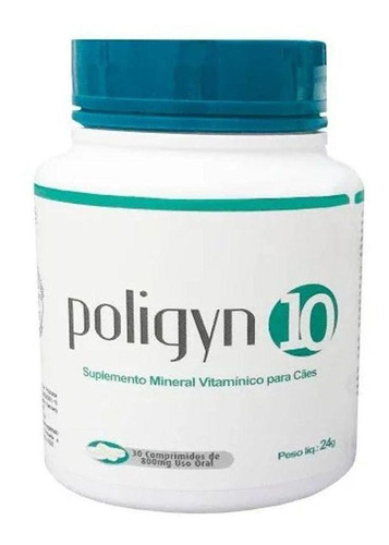 Poligyn 10 800mg Suplemento Para Cães 30 Comprimidos