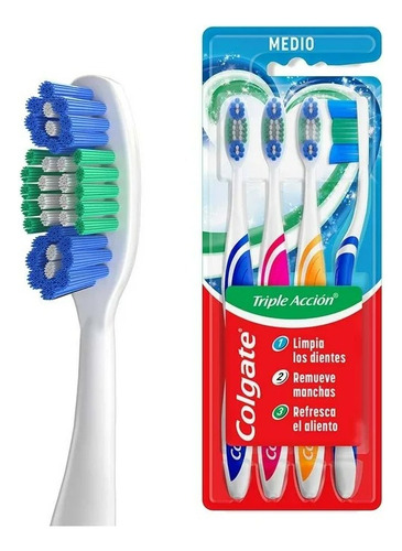 Cepillo Dental Colgate Triple Acción Protección Y Salud Para