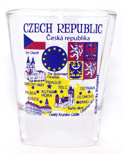 Republica Checa Eu Serie Landmarks Icono Vaso Chupito