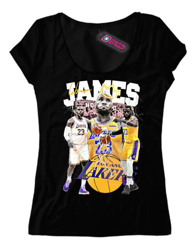 Remera Mujer Los Angeles Lakers Lebron James Nba10 Dtg
