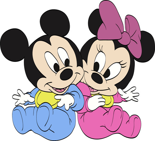 Kit Mickey Bebé Clipart Png Y Papeles Digitales