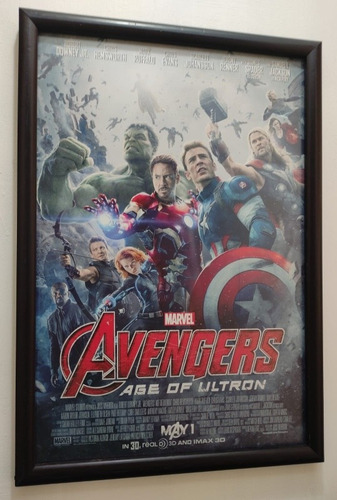 Avengers Game Of Ultron Poster Enmarcado 50 X 35 Cms