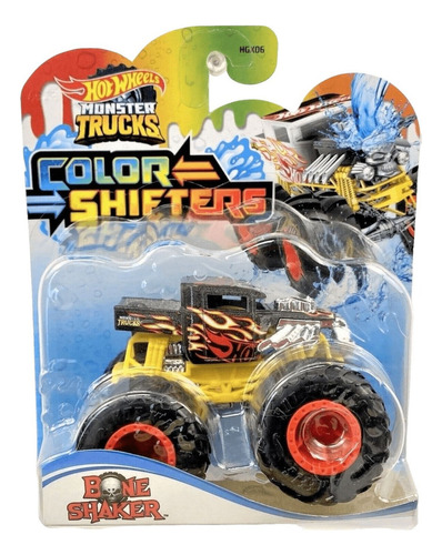 Monster Truck Color Shifters - Bone Shakers - Hot Wheels Color Negro