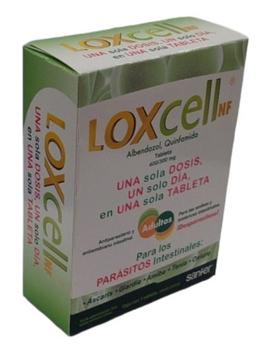 Desparasitante Loxcell Nf Adulto O Niño Dosis Unica