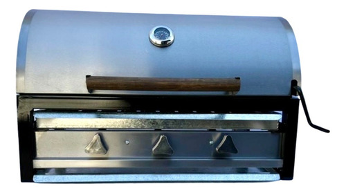 Asador Para Carne Con Tapa En Acero 80x64 Con Quemadores