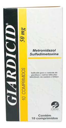 Giardicid 50mg - 10 Comprimidos Cepav Original