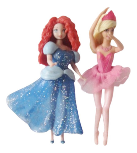 $ 2 Muñeca Polly Pocket, Princesa Disney Y Barbie Ballet.