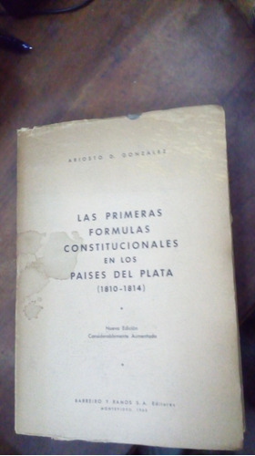Libro La Primeras Formulas Constitucionales En Los Paises 