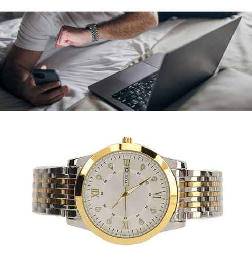 Reloj De Cuarzo Para Hombre Para Hombre, Día Y Fecha, Imperm