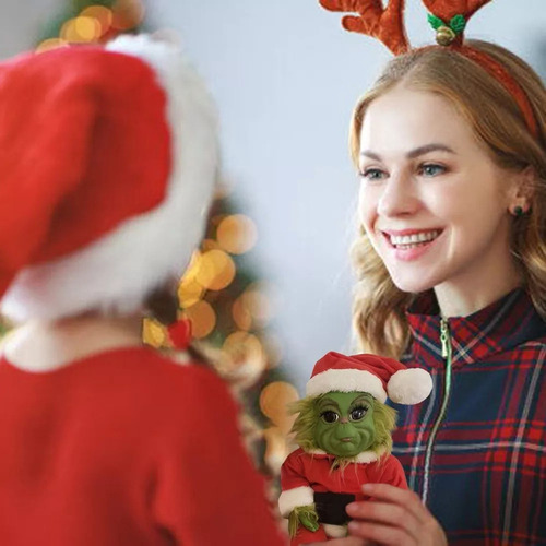 Muñeco De Peluche De Látex Grinch Navideño De 20cm